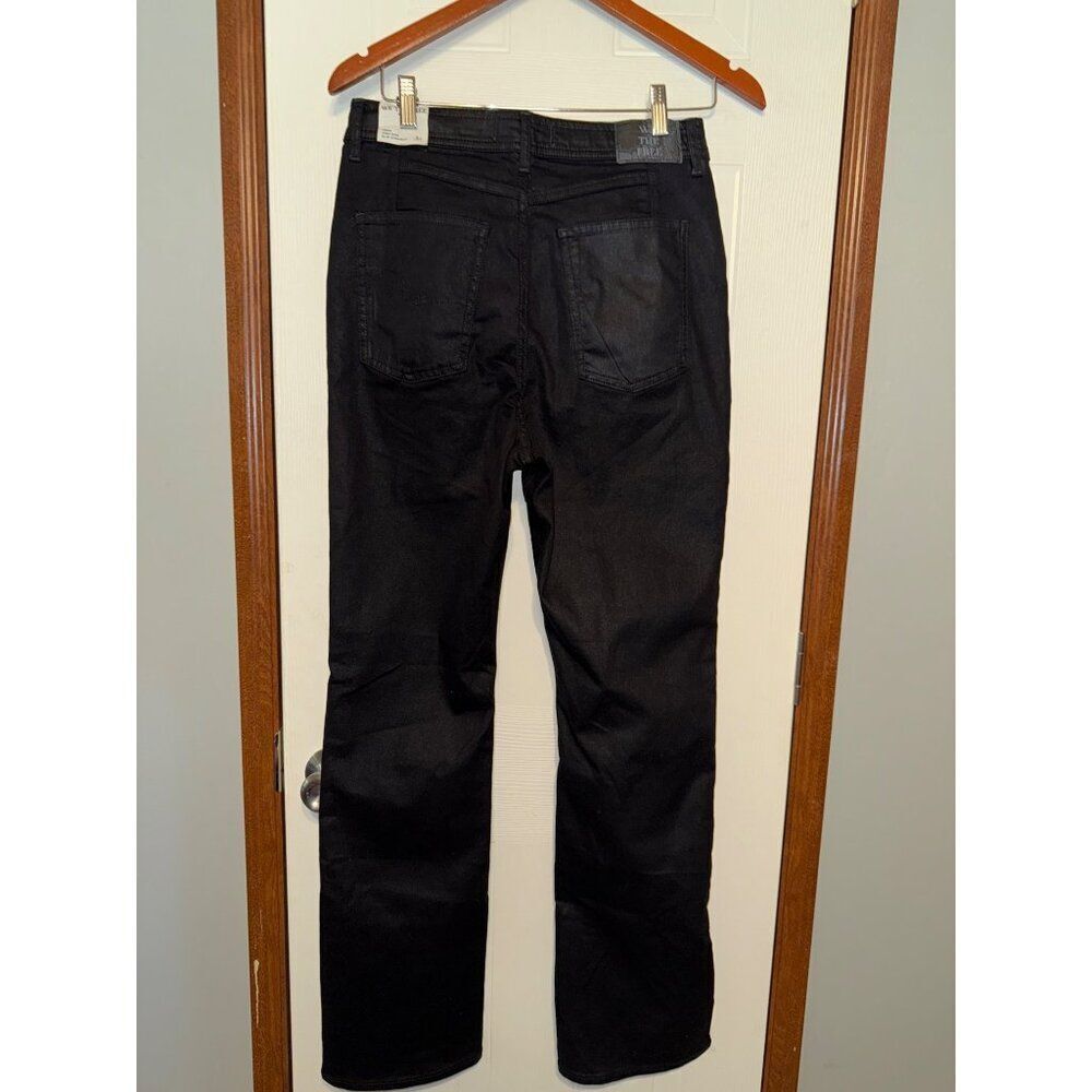 NWT Free Peopleโx We The Free Xena Coated Straight Jeans in Ethereal Black SZ 31 - Picture 5 of 16
